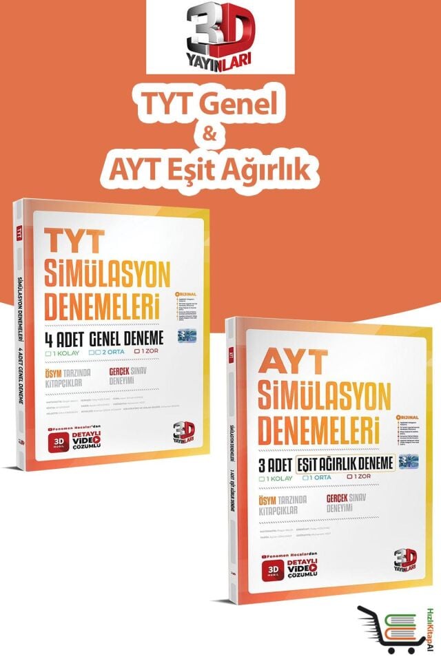 3D Yayınları TYT ve AYT Eşit Ağırlık Genel Deneme Seti