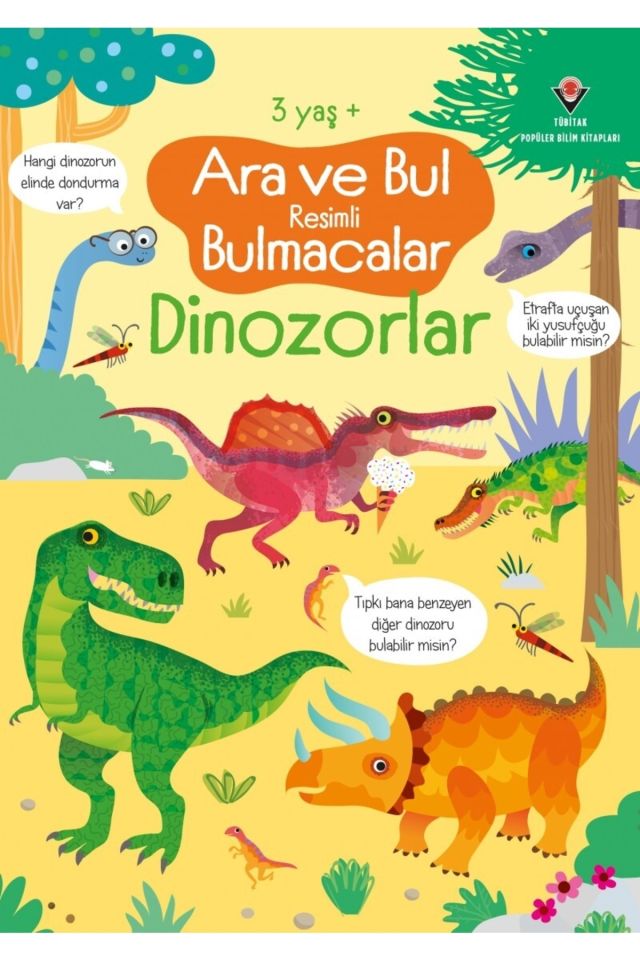 Tübitak Dinozorlar- Ara Ve Bul Resimli Bulmacalar 3+ Yaş
