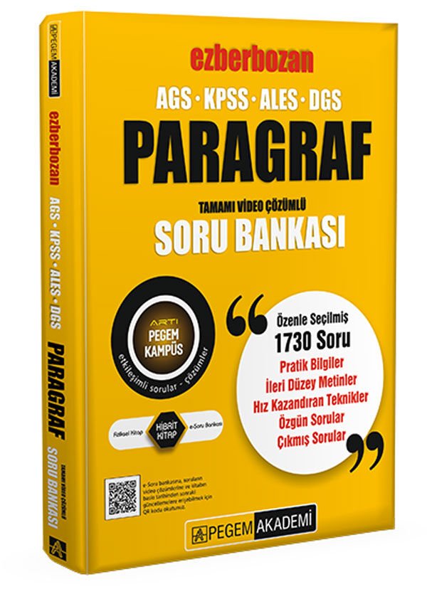 KPSS-ALES-DGS Ezberbozan Paragraf Video Çözümlü Soru Bankası