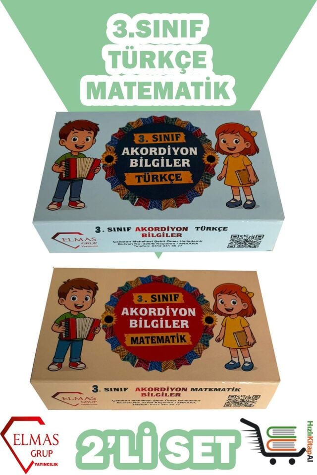 3.Sınıf Türkçe-Matematik Akordiyon Bilgiler Seti