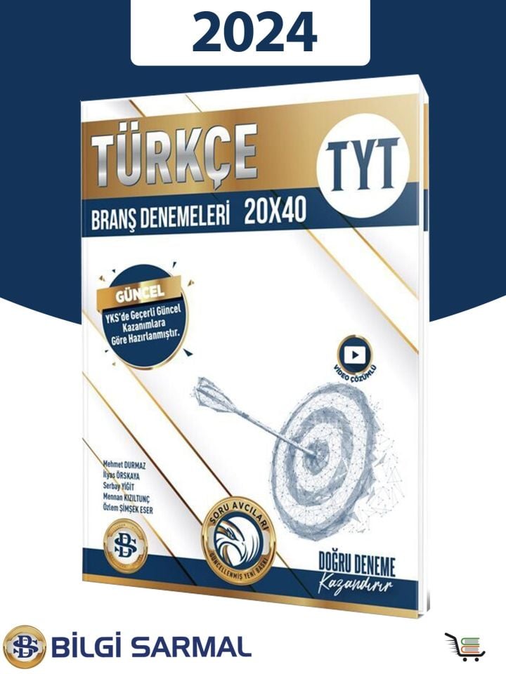 Bilgi Sarmal 2024 TYT Türkçe 20 x 40 Branş Denemeleri