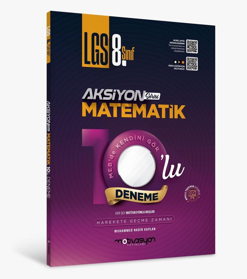 LGS 8. Sınıf Aksiyon 10'lu Genel Deneme Serisi Matematik-Türkçe-Fen Bilimleri