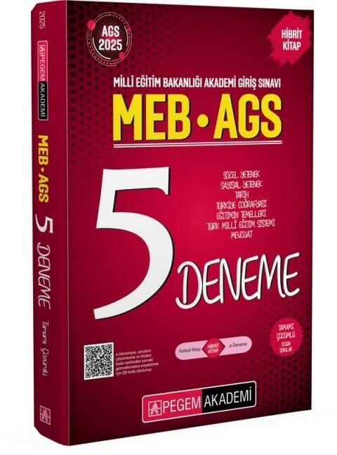 Pegem MEB-AGS 5'li Deneme Tamamı Çözümlü