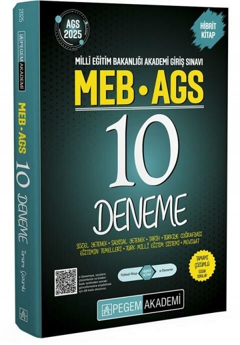 Pegem MEB-AGS 10'lu Deneme Tamamı Çözümlü