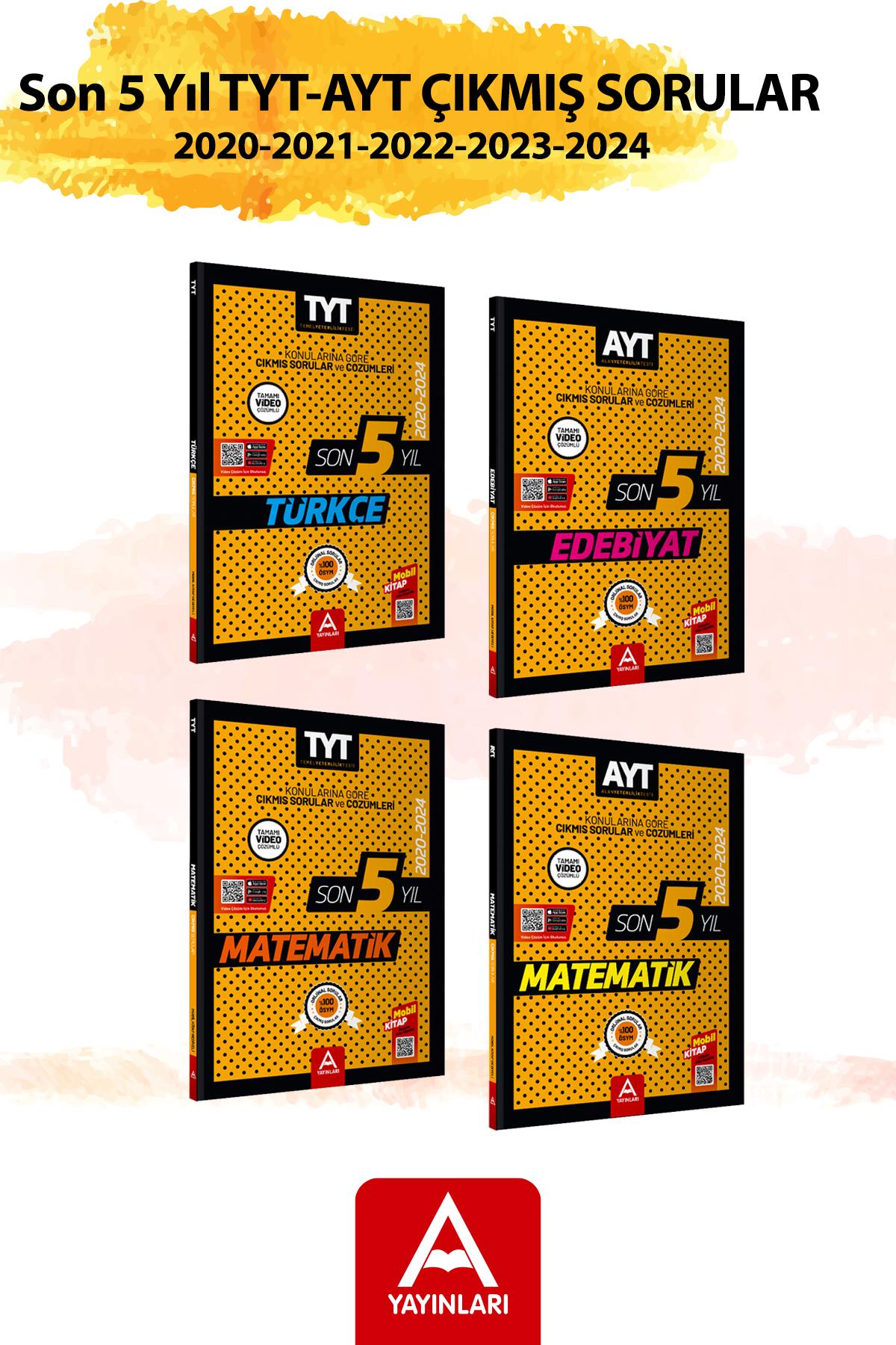 TYT-AYT Son 5 Yıl Çıkmış Sorular Seti Ders-Ders ve Konu-Konu Sırlanmış 2020-2024