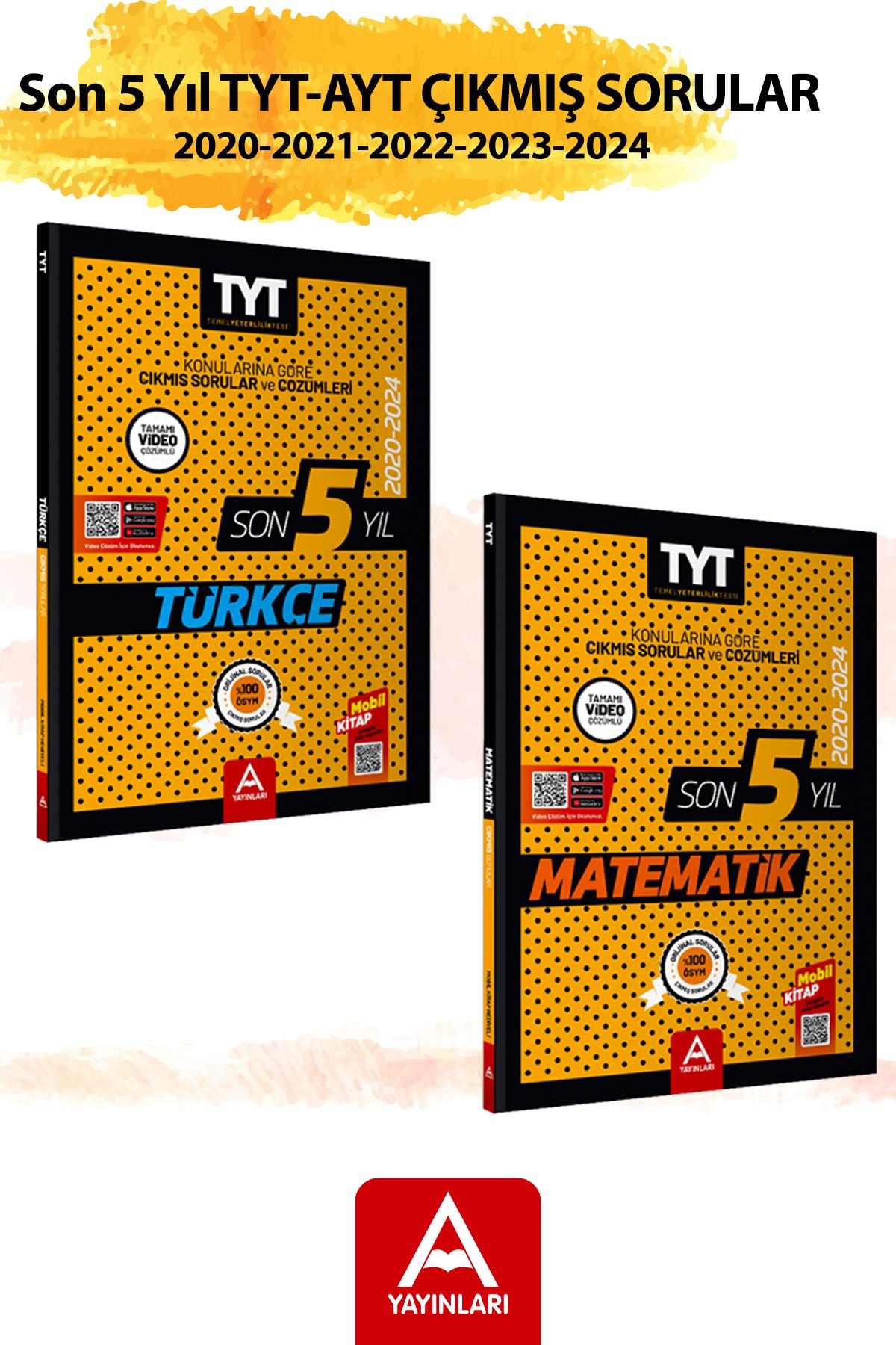 TYT Türkçe-Matematik Son 5 Yıl Çıkmış Sorular Seti Ders-Ders ve Konu-Konu Sırlanmış 2020-2024