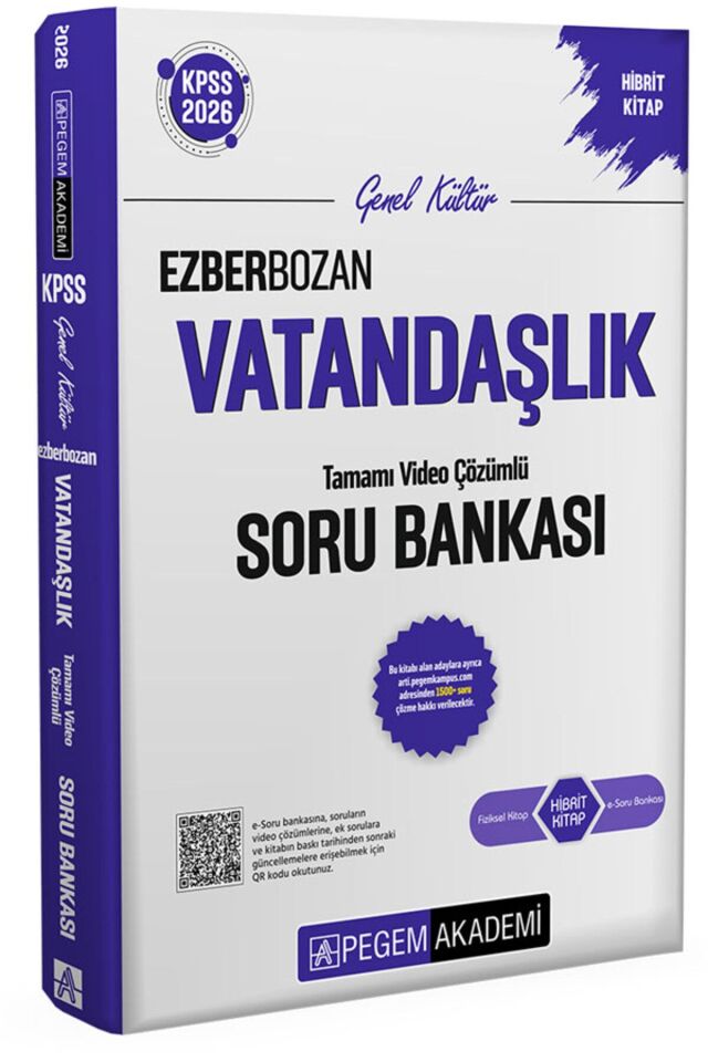 Pegem Vatandaşlık Ezberbozan Soru Bankası 2026 KPSS