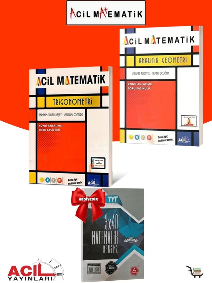 Acil Yayınları Matematik Fasikül Trigometri-Analitik Geometri Çıkmış Sorular Hediyeli 3 Kaynak