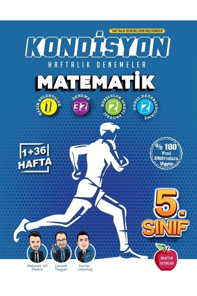 Newton 5. Sınıf Kondisyon Matematik Haftalık Kazanım Denemeleri 37 Hafta