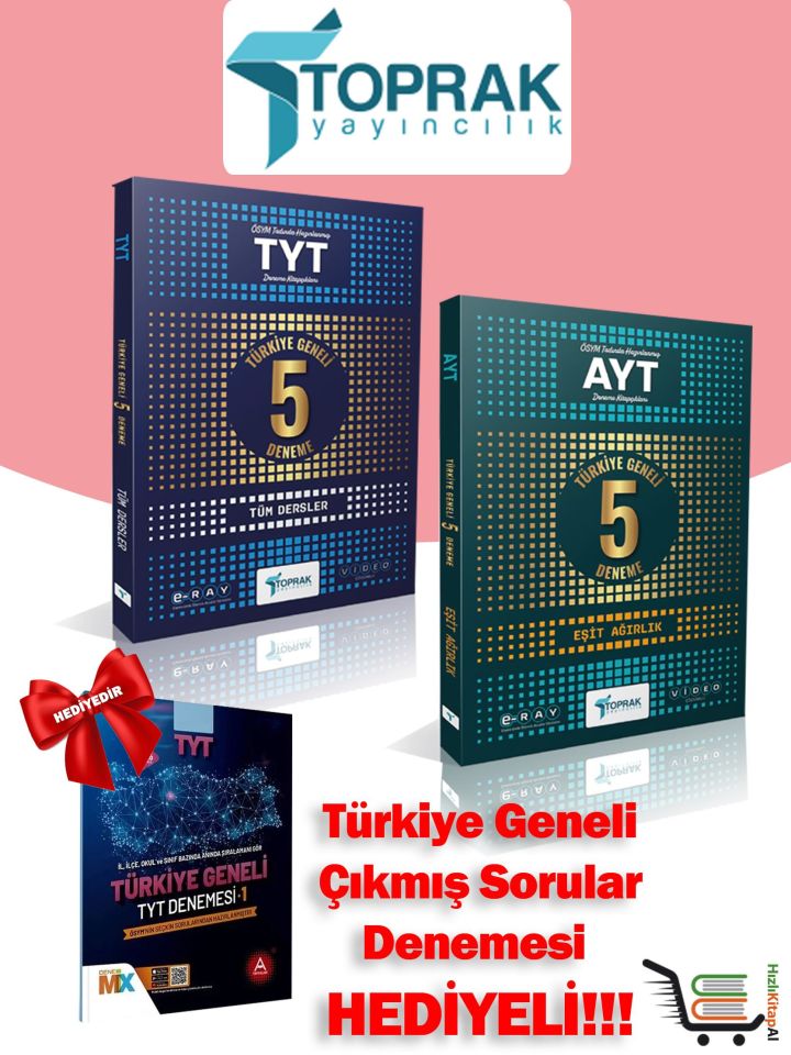 TYT 5'li Genel Deneme ve AYT 5'li Eşit Ağırlık Deneme Çıkmış Sorular Denemesi HEDİYELİ!