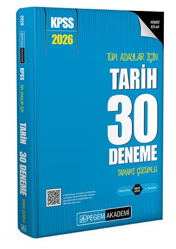 Pegem 2026 Tarih 30 Deneme Tamamı Çözümlü