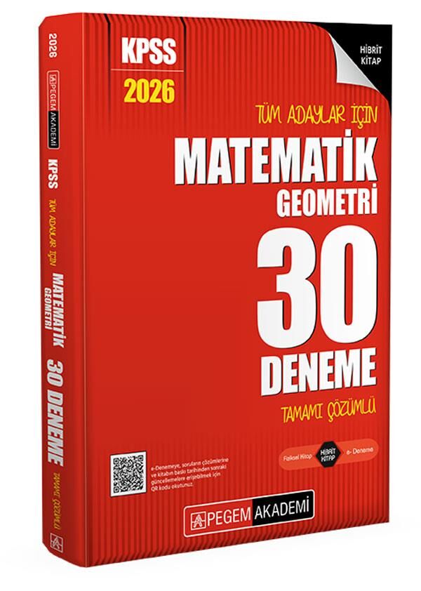 Pegem 2026 Matematik-Geometri 30 Deneme Tamamı Çözümlü