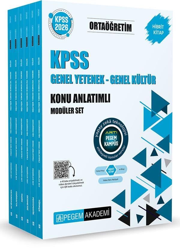 Pegem Ortaöğretim Konu Anlatımlı Modüler Set Genel Yetenek Genel Kültür (6 Kitap)
