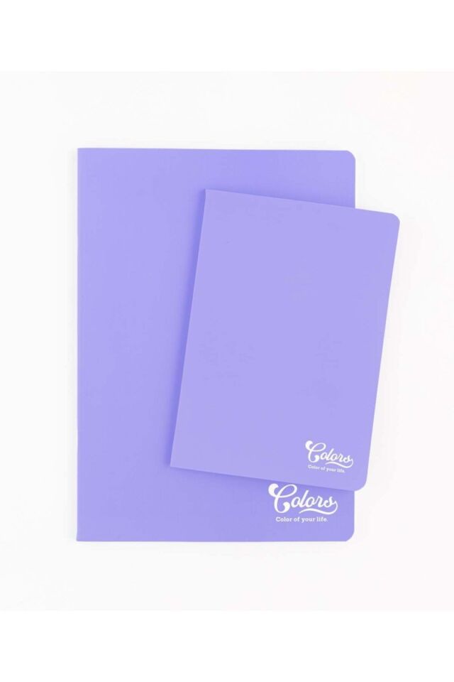 Colors A5 60 Yaprak ÇİZGİLİ Karton Kapak Mor